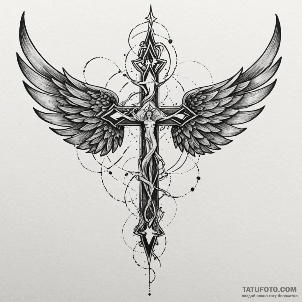 Jade wings catching starlight, concept art fo... - эскиз тату (№1750622975_0, 22.06.2025 20:09) — Tatufoto.com