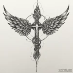 Jade wings catching starlight, concept art fo… — эскиз тату (№1750622975_1, 22.06.2025 20:09) — Tatufoto.com