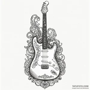 Fender guitar headstock, classic and recogniz... - эскиз тату (№1750623349_1, 22.06.2025 20:15) — Tatufoto.com