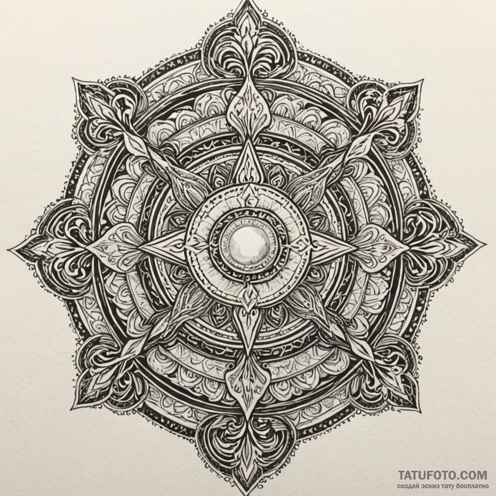Opal tiles forming ancient sigil, tattoo line... - эскиз тату (№1750623743_1, 22.06.2025 20:22) — Tatufoto.com