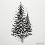 Fir trees, tattoo drawing outline, moderately… — эскиз тату (№1750624765_0, 22.06.2025 20:39) — Tatufoto.com