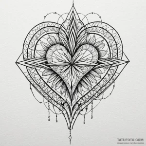 A detailed broken heart made of glass, fragil... - эскиз тату (№1750625407_1, 22.06.2025 20:50) — Tatufoto.com