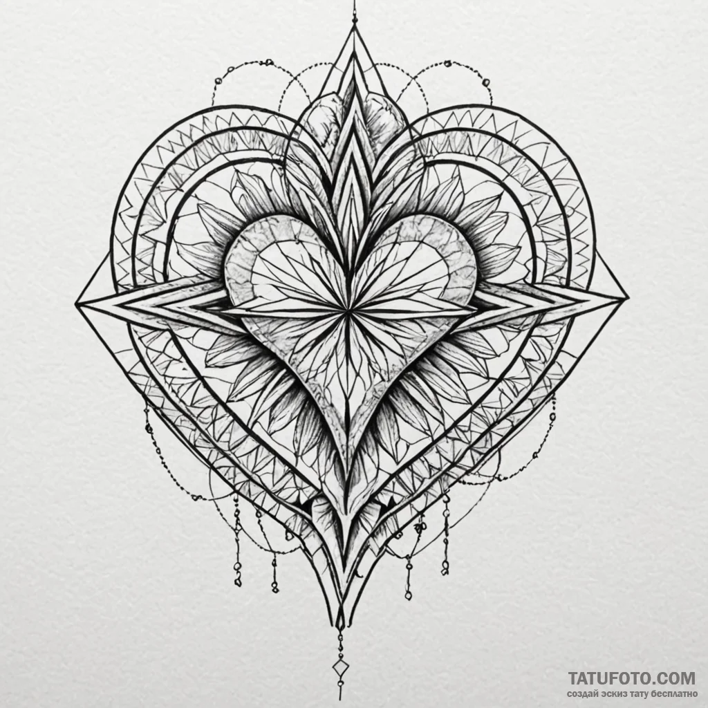 A detailed broken heart made of glass, fragil... - эскиз тату (№1750625407_1, 22.06.2025 20:50) — Tatufoto.com
