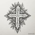 Quartz leaves etched with runes, tattoo drawi… — эскиз тату (№1750625496_0, 22.06.2025 20:51) — Tatufoto.com
