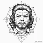 Che guevara, tattoo drawing outline, bold out… — эскиз тату (№1750625587_0, 22.06.2025 20:53) — Tatufoto.com