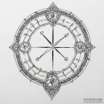 Parchment map with glowing runes, tattoo sket… — эскиз тату (№1750626197_0, 22.06.2025 21:03) — Tatufoto.com