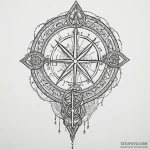 Parchment map with glowing runes, tattoo sket… — эскиз тату (№1750626197_1, 22.06.2025 21:03) — Tatufoto.com