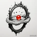 Opal ring floating in void, concept art for t… — эскиз тату (№1750626337_0, 22.06.2025 21:05) — Tatufoto.com