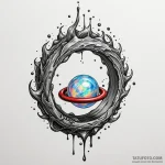 Opal ring floating in void, concept art for t… — эскиз тату (№1750626337_1, 22.06.2025 21:05) — Tatufoto.com