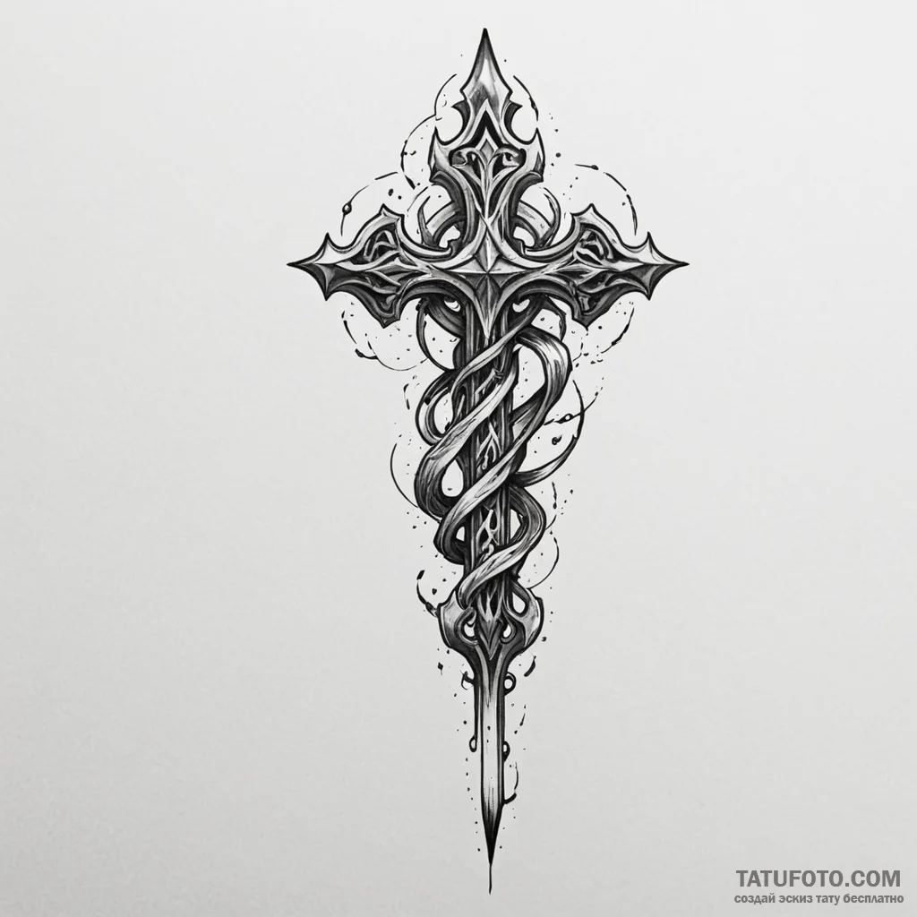 Burning talon gripping blade, ink illustratio... - эскиз тату (№1750627282_1, 22.06.2025 21:21) — Tatufoto.com
