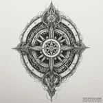 Haunted blade spiraling through void, tattoo… — эскиз тату (№1750628182_0, 22.06.2025 21:36) — Tatufoto.com
