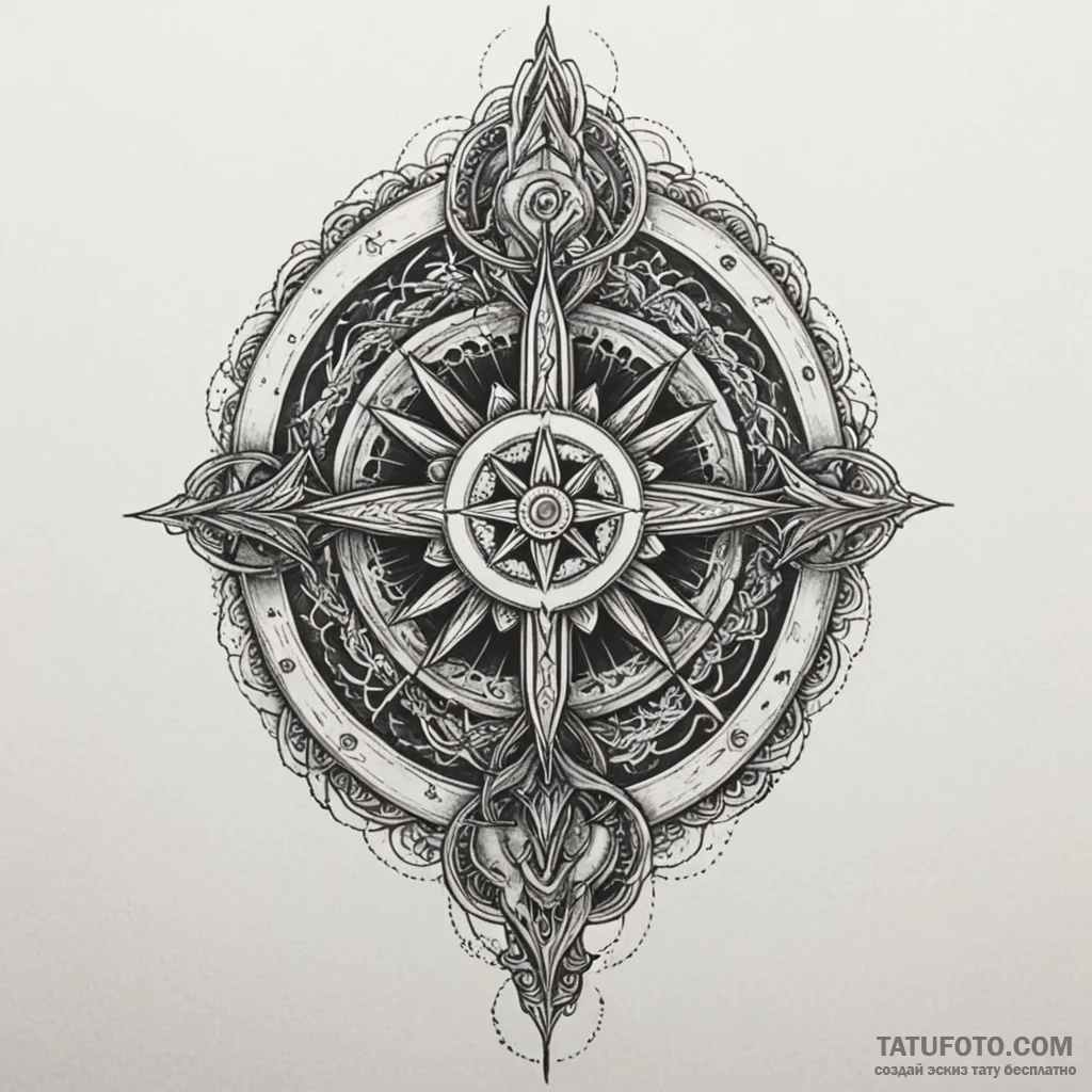 Haunted blade spiraling through void, tattoo... - эскиз тату (№1750628182_0, 22.06.2025 21:36) — Tatufoto.com