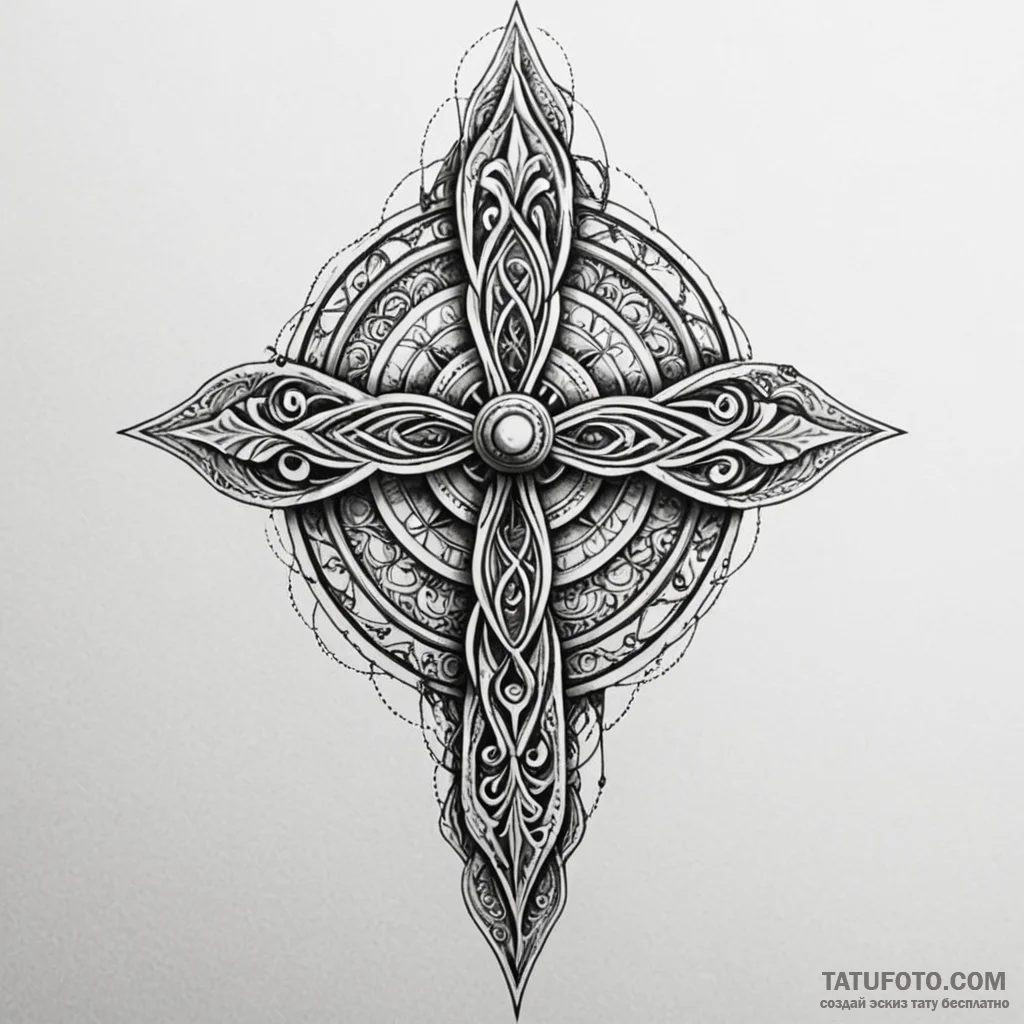 Haunted blade spiraling through void, tattoo... - эскиз тату (№1750628182_1, 22.06.2025 21:36) — Tatufoto.com