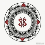 A poker chip, ink illustration for tattoo, on… — эскиз тату (№1750628367_0, 22.06.2025 21:39) — Tatufoto.com