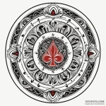 A poker chip, ink illustration for tattoo, on… — эскиз тату (№1750628367_1, 22.06.2025 21:39) — Tatufoto.com