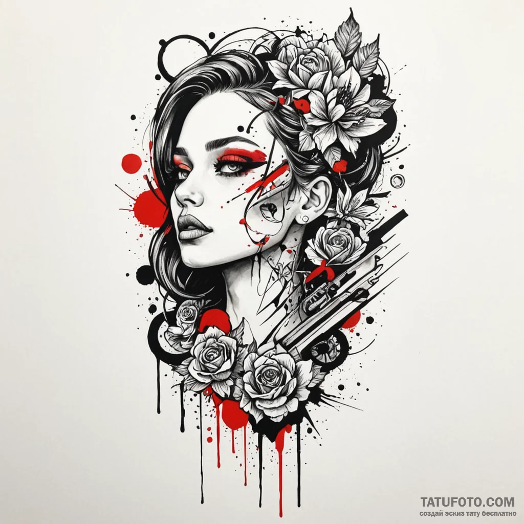K, tattoo line art, bold outlines, thick line... - эскиз тату (№1750629268_1, 22.06.2025 21:54) — Tatufoto.com