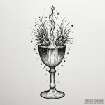 Chalice from which a waterfall of tiny stars… — эскиз тату (№1750630162_0, 22.06.2025 22:09) — Tatufoto.com