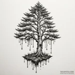 Pine sap dripping from spectral tree, tattoo… — эскиз тату (№1750631079_0, 22.06.2025 22:24) — Tatufoto.com