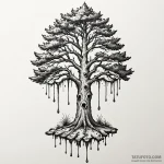 Pine sap dripping from spectral tree, tattoo… — эскиз тату (№1750631079_1, 22.06.2025 22:24) — Tatufoto.com