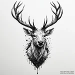 Ice stag crowned with frost, concept art for… — эскиз тату (№1750632836_0, 22.06.2025 22:53) — Tatufoto.com