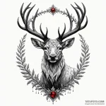 Ice stag crowned with frost, concept art for… — эскиз тату (№1750632836_1, 22.06.2025 22:53) — Tatufoto.com