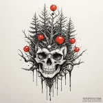 Yew roots binding spectral relic, ink illustr… — эскиз тату (№1750633625_1, 22.06.2025 23:07) — Tatufoto.com