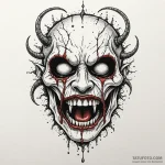 Unsealed mask devouring light, tattoo flash s… — эскиз тату (№1750633802_1, 22.06.2025 23:10) — Tatufoto.com