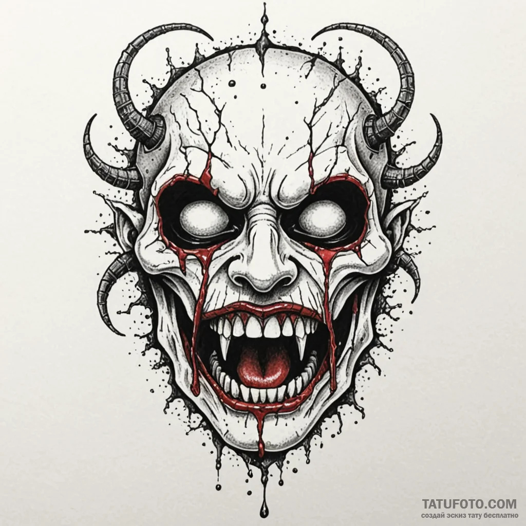 Unsealed mask devouring light, tattoo flash s... - эскиз тату (№1750633802_1, 22.06.2025 23:10) — Tatufoto.com