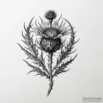 Thistle flower, beautiful but protected by th… — эскиз тату (№1750634515_0, 22.06.2025 23:21) — Tatufoto.com