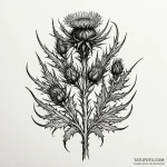 Thistle flower, beautiful but protected by th… — эскиз тату (№1750634515_1, 22.06.2025 23:21) — Tatufoto.com