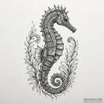 A seahorse with intricate patterns (is there,… — эскиз тату (№1750635525_0, 22.06.2025 23:38) — Tatufoto.com