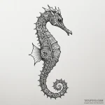 A seahorse with intricate patterns (is there,… — эскиз тату (№1750635525_1, 22.06.2025 23:38) — Tatufoto.com