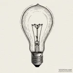 A vintage lightbulb filament glowing, tattoo… — эскиз тату (№1750635612_0, 22.06.2025 23:40) — Tatufoto.com