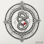 Frozen serpent devouring starlight, tattoo sk… — эскиз тату (№1750636326_1, 22.06.2025 23:52) — Tatufoto.com