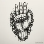 Motorcycle chain wrapped around a clenched fi… — эскиз тату (№1750637227_0, 23.06.2025 00:07) — Tatufoto.com