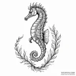 A hippocampus (mythological seahorse) — эскиз тату (№1750638025_0, 23.06.2025 00:20) — Tatufoto.com