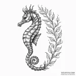 A hippocampus (mythological seahorse) — эскиз тату (№1750638025_1, 23.06.2025 00:20) — Tatufoto.com