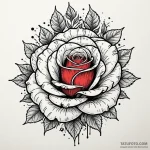 Cosmic rose blooming in frost, tattoo sketch… — эскиз тату (№1750639073_1, 23.06.2025 00:37) — Tatufoto.com
