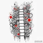 Ladder, concept art for tattoo, on a clean wh… — эскиз тату (№1750639252_0, 23.06.2025 00:40) — Tatufoto.com