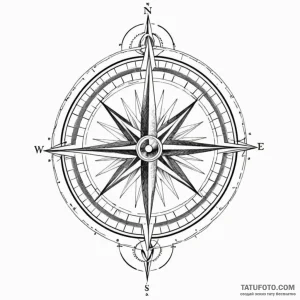 Compass - эскиз тату (№1750639867_0, 23.06.2025 00:51) — Tatufoto.com