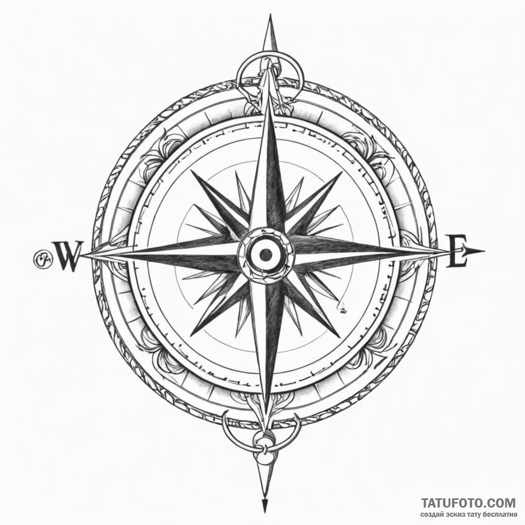 Compass - эскиз тату (№1750639867_1, 23.06.2025 00:51) — Tatufoto.com