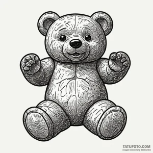 Gummy bear, translucent and colourful, ink il... - эскиз тату (№1750640040_0, 23.06.2025 00:54) — Tatufoto.com