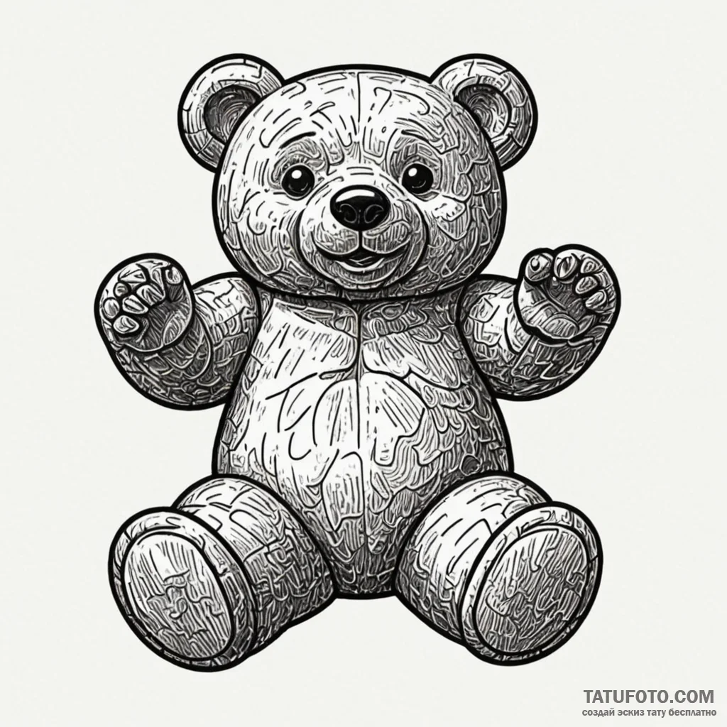 Gummy bear, translucent and colourful, ink il... - эскиз тату (№1750640040_0, 23.06.2025 00:54) — Tatufoto.com