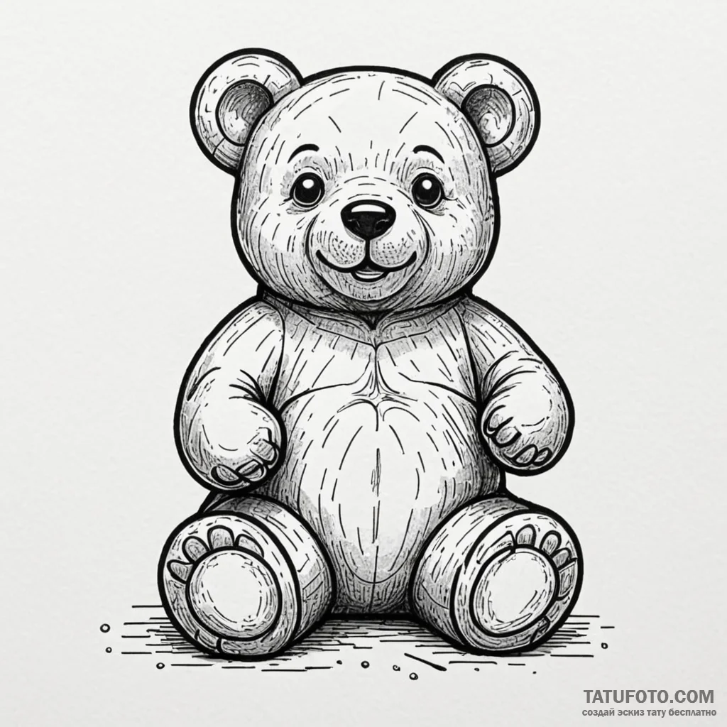 Gummy bear, translucent and colourful, ink il... - эскиз тату (№1750640040_1, 23.06.2025 00:54) — Tatufoto.com