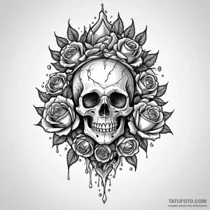 Serrated blade crowned in frost, tattoo sketc... - эскиз тату (№1750640126_1, 23.06.2025 00:55) — Tatufoto.com