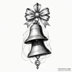 A classic bell with a ribbon, celebration,, i… — эскиз тату (№1750640743_0, 23.06.2025 01:05) — Tatufoto.com