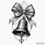 A classic bell with a ribbon, celebration,, i… — эскиз тату (№1750640743_1, 23.06.2025 01:05) — Tatufoto.com