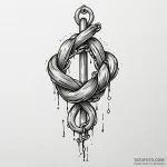 Knot of chains binding relic, concept art for… — эскиз тату (№1750641802_0, 23.06.2025 01:23) — Tatufoto.com