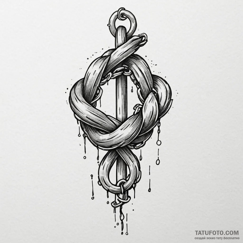 Knot of chains binding relic, concept art for... - эскиз тату (№1750641802_0, 23.06.2025 01:23) — Tatufoto.com