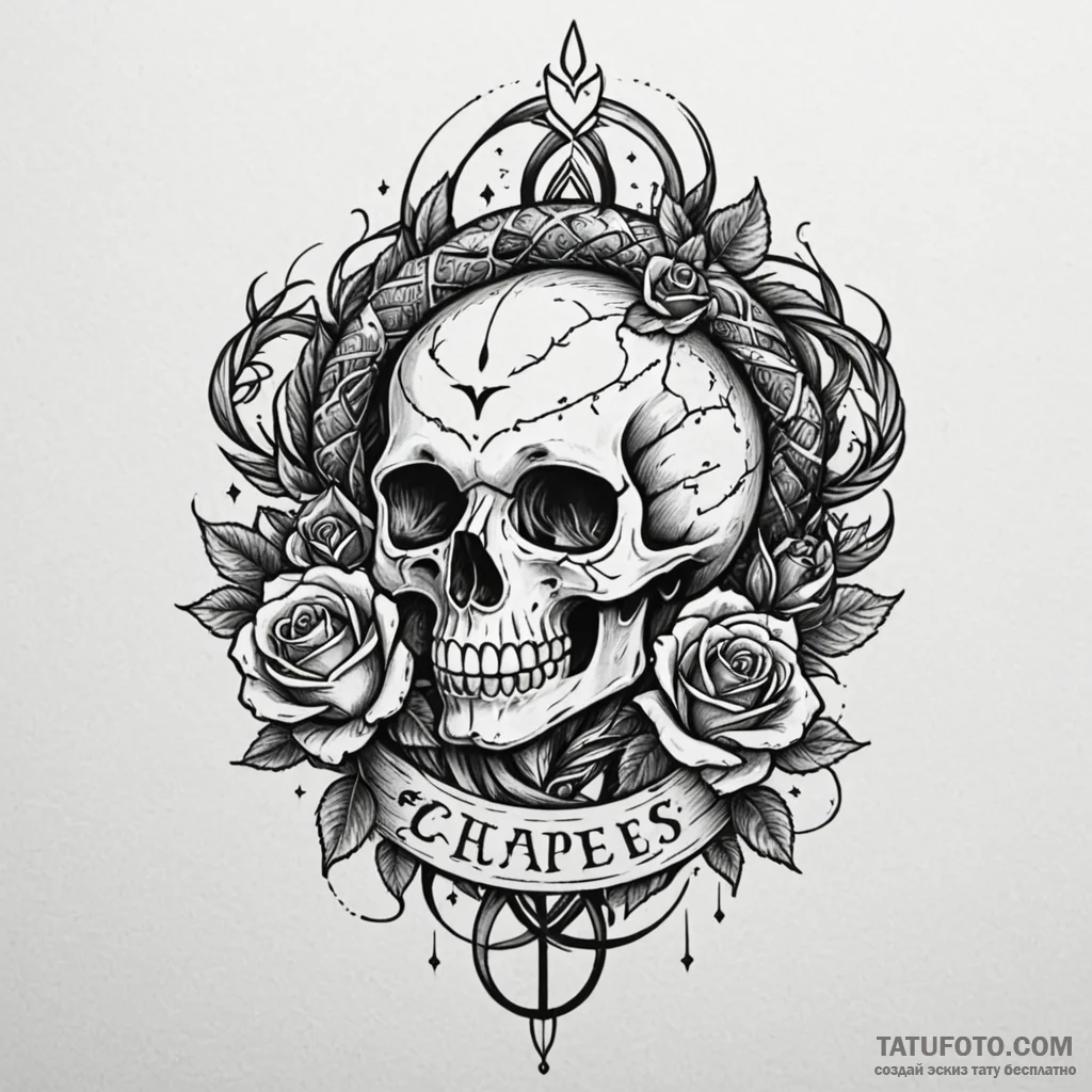 Hollow serpent crowned in stars, tattoo line... - эскиз тату (№1750642594_0, 23.06.2025 01:36) — Tatufoto.com